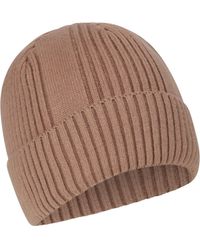 Mountain Warehouse - Ribbed Beanie Faux Fur Lined Warm Cosy Winter Hat - Lyst