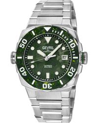 Gevril - Fortuna 316L Stainless Steel Case, Carbon Bezel, Dial, Bracelet - Lyst