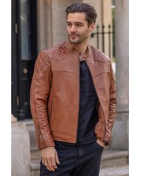 Ashwood Leather - 'Cadmar' Biker Jacket - Lyst