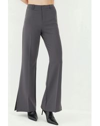 Hiccup - High Waist Slit Detailed Flare Pants - Lyst