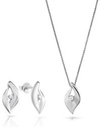 Orphelia - 'Milan' 925 Sterling Set: Chain-Pendant + Earrings - Lyst