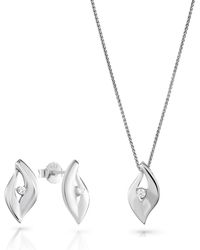 Orphelia - 'Milan' 925 Sterling Set: Chain-Pendant + Earrings - Lyst