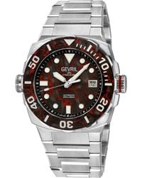 Gevril - Fortuna 316L Stainless Steel Case, Carbon Bezel, Dial, Bracelet - Lyst