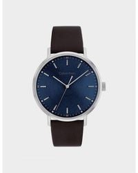 Calvin Klein - Accessoires Modern Horloge In Bruin - Lyst
