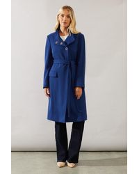 Wallis - Berry Funnel Neck Coat Smart Jackets & Coats - Lyst