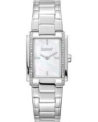 DKNY - Dial Crystal Accented Case Stainless Steel Bracelet Watch - Lyst