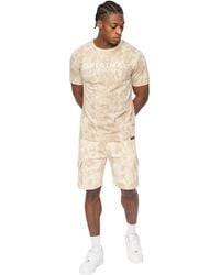 Crosshatch - Bardon Camo Cargo Shorts (Neutral Camo) - Lyst