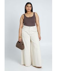 Boohoo - Plus Second Skin Strappy Bodysuit - Lyst
