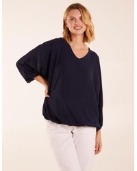 Blue Vanilla - V Neck Puff Sleeve Blouse - Lyst