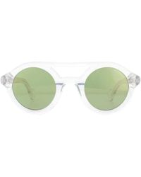 Moncler - Round Crystal Mirror Sunglasses - Lyst