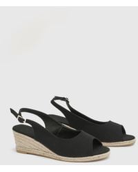 Good for the Sole - Wide Fit Reese Canvas Espadrille Wedge Sandals - Lyst