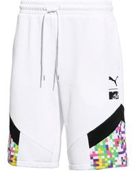 PUMA - X Mtv Stretch Waist Bottoms Graphic Shorts 579677 02 Cotton - Lyst
