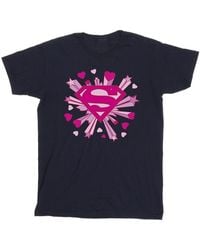Dc Comics - Superman Hearts And Stars Logo T-Shirt Cotton - Lyst