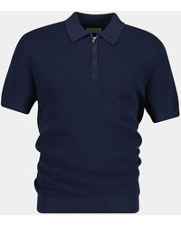 GANT - Short Sleeve Half Zip Polo Shirt - Lyst