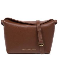 Pure Luxuries - 'Lolo' Dark Nappa Leather Cross Body Bag - Lyst