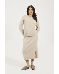 Brave Soul - Light Knitted Jumper And Midi Skirt Set - Lyst