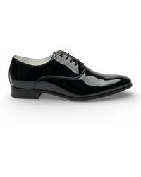 Infinity Leather - Formal Patent Pu Oxford Dress Brogue Shoes Faux Leather - Lyst