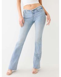 True Religion - Wing Horseshoe Joey Low Rise Flare - Lyst