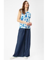 James Lakeland - Floral Print Frill Sleeve T-Shirt - Lyst
