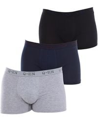 Q En - Pack Of 3 Bamboo Cotton Stretch Boxers Q501 - Lyst