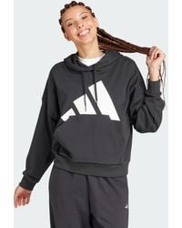 adidas - Essentials Big Logo French Terry Loose Hoodie - Lyst