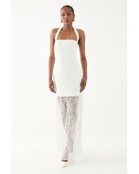 MissPap - Halterneck Lace Skirt Maxi Dress - Lyst