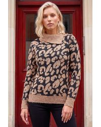 Roman - Petite Animal Print Knit Jumper - Lyst