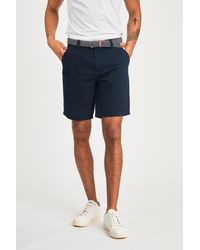 Kensington Eastside - Cotton Twill Short With Belt - Lyst