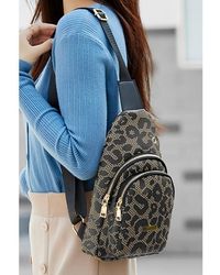 Azura Exchange - – Schultertasche Aus Bedrucktem Pu-Leder - Lyst