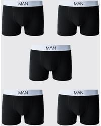 BoohooMAN - 5 Pack With Waistband Boxers - Lyst