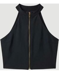 Karen Millen - Zip Up Racer Bikini Top - Lyst