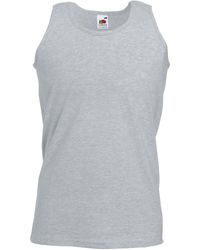 Fruit Of The Loom - Atletisch Mouwloos Hemd / Tanktop (heather Grijs) - Lyst