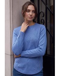 Roman - Petite Cable Knit Curved Hem Jumper - Lyst