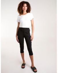 Blue Vanilla - Seam Detail Crop Trousers With Cargo Pocket - Lyst