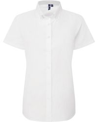 PREMIER - Ladies Supreme Oxford Short-Sleeved Formal Shirt - Lyst