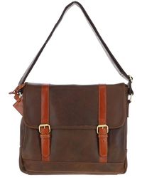 Fenland Sheepskin - Vintage Oily Leather Messenger Bag - Lyst