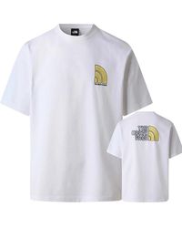 The North Face - Bubble Logo Relaxed Fit Casual T-Shirt Cotton - Lyst