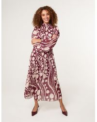 Blue Vanilla - Abstract Polka Dot Dress And Metallic Striped - Lyst
