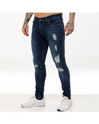 Enzo - Skinny Ripped Jeans - Lyst