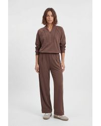 Karen Millen - Premium Luxe Zip Up V Neck Sweatshirt - Lyst