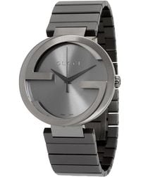 Gucci - Interlocking G Grey Pvd Watch - Lyst