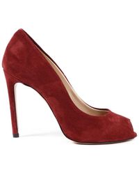 Versace 19.69 Abbigliamento Sportivo - 19V69 Pump Open Toe Bordeaux 303 Crosta' Leather - Lyst