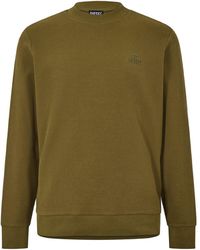 DIESEL - Crew Neck Ribbed Collar Long Sleeve Sweatshirt - Lyst