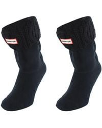 HUNTER - Original Cable Short Boot Socks - Lyst