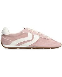 Steve Madden - Suede Abbi Pale Sneakers - Lyst