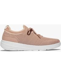 Fitflop - Super-Q Knit Trainers Buff/Rose - Lyst