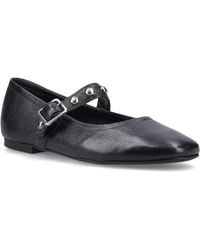 Hush Puppies - Charlene Stud Ballerina Leather Flats - Lyst
