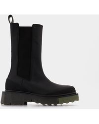 Off-White c/o Virgil Abloh - Off- Sponge Sole High Chelsea Boots - Lyst