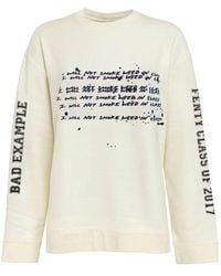 PUMA - X Rihanna Fenty Graphic Off Sweater Cotton - Lyst