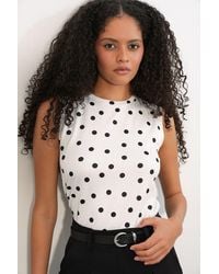Bigdart - Fitted Sleeveless Bodysuit With Crew Neck - Lyst